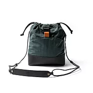 點子包【icleaxbag】山系漫遊小廢包 側背包 斜背包 防潑水束口包 都會工裝風 真皮墊肩 人氣 台灣製造 蒼青色