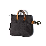 點子包【icleaxbag】迷你復刻小零錢包 耳機包 迷你便當袋零錢包 迷你帆布袋零錢包 台灣製造- 帆布袋款式 深灰色