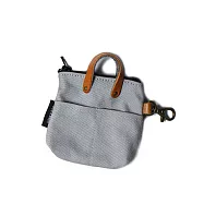 點子包【icleaxbag】迷你復刻小零錢包 耳機包 迷你便當袋零錢包 迷你帆布袋零錢包 台灣製造- 帆布袋款式 淺灰色