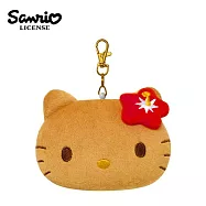 【日本正版授權】凱蒂貓 曬黑系列 彈力 票夾零錢包 票夾包/零錢包 Hello Kitty - A款