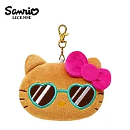 【日本正版授權】凱蒂貓 曬黑系列 彈力 票夾零錢包 票夾包/零錢包 Hello Kitty - B款