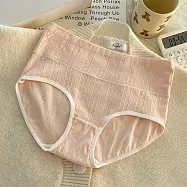 【唯蜜色】印花無縫無痕舒適透氣包邊彈力高腰女用內褲 粉色