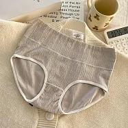 【唯蜜色】印花無縫無痕舒適透氣包邊彈力高腰女用內褲 紫色