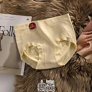 【唯蜜色】藏紅花蠶絲收腹包臀透氣中腰無縫提臀女用內褲 黃色