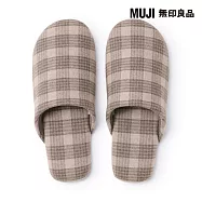 【MUJI 無印良品】法蘭絨拖鞋/L/粽色25-27.5 cm用