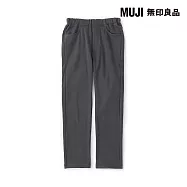 【MUJI 無印良品】兒童彈性內起毛合身褲 110 墨灰