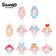 【日本正版授權】隨機1款 美樂蒂 裝扮系列 絨毛玩偶吊飾 盒玩 玩偶/吊飾 My Melody