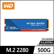 WD BLUE 藍標 SN5100 500G Gen4 NVMe PCIe SSD固態硬碟 公司貨