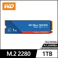 WD BLUE 藍標 SN5100 1TB Gen4 NVMe PCIe SSD固態硬碟 公司貨