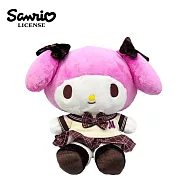 【日本正版授權】三麗鷗 校服系列 絨毛玩偶 19cm 娃娃/玩偶 - 美樂蒂