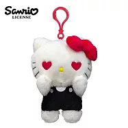 【日本正版授權】凱蒂貓 表情系列 玩偶吊飾 Hello Kitty - 愛心眼款