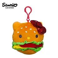 【日本正版授權】凱蒂貓 漢堡造型 玩偶吊飾 吊飾 娃娃/絨毛玩偶 Hello Kitty