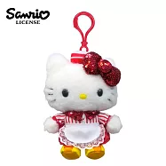 【日本正版授權】凱蒂貓 服務生造型 玩偶吊飾 吊飾 娃娃/絨毛玩偶 Hello Kitty
