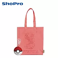 【日本正版授權】寶可夢 寶貝球 摺疊 購物袋 - 仙子伊布