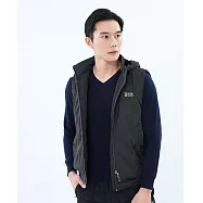 【遊遍天下】男女款防水防風無車縫保暖羽絨背心 M 深灰