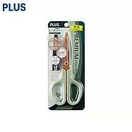 PLUS 限定30度弧線剪刀(鈦+3D 凹面不沾膠)復古色系 復古綠