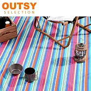 OUTSY台灣製獨家花色綁帶輕量野餐墊 璀璨霞虹