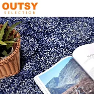 OUTSY台灣製獨家花色綁帶輕量野餐墊 芳草幽香