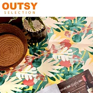 OUTSY台灣製獨家花色綁帶輕量野餐墊 馥郁森林