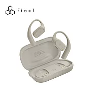 日本 Final KDT3000 開放耳掛式藍牙耳機麥克風 奶油白