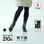 Tabio靴下屋〈210丹 SOFTY柔暖褲襪〉 M-L 12 黑色