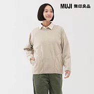 【MUJI 無印良品】女刷毛套衫 S 粉米