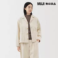 【MUJI 無印良品】女吉貝木棉混燈芯絨外套 M 象牙白