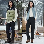 【遊遍天下】男女款防潑水防風保暖刷毛褲雪褲(GP2017) S 黑色