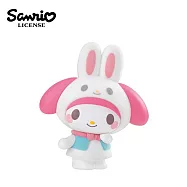 【日本正版授權】三麗鷗 動物裝扮 植絨公仔 盒玩 - 美樂蒂