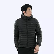 【遊遍天下】男款瘦防風防潑水保暖羽絨外套 3XL 黑色