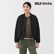 【MUJI 無印良品】女蓬鬆鋪棉外套 S 黑色