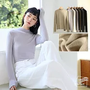 【BODYAIR嚴選】絲滑輕暖羊毛天絲小立領上衣(長袖.內搭.T恤.保暖.CASUAL) M 黑