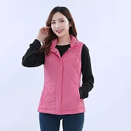 【遊遍天下】女款中長版顯瘦防風防潑羽絨背心(GV22010) L 粉紅