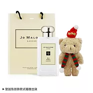 Jo Malone 聖誕限定香氛小熊禮袋組(香水100ml+聖誕熊+品牌提袋)-英國梨/鼠尾草兩款可選-交換禮物-國際航空版 鼠尾草與海鹽