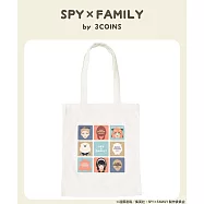 日本3COINS- 強強聯手<期間限定>間諜家家酒聯名大容量可肩背帆布袋 白色