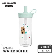 【樂扣樂扣】嚼對FUN飲吸管杯 750ml /Dinotaeng呆萌町/綠