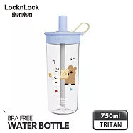 【樂扣樂扣】嚼對FUN飲吸管杯 750ml /Dinotaeng呆萌町/藍