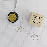 木質印章/金色印泥- 【貓咪】