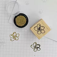 木質印章/金色印泥- 【櫻花】