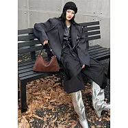 O-ni O-ni全新品精選優質頭層牛皮加厚麂皮輕盈實用腋下托特包(品質保證)(bag-6159) 咖啡色