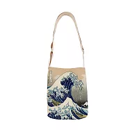 【素包包】斜背包 好收納浮世繪葛飾北齋休閒小斜跨包側背袋(75040)