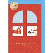 【日本Wa-Life】冬限定|窗景留言卡片 ‧ 雪景與小屋