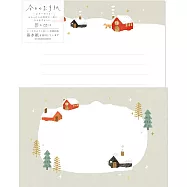 【日本Wa-Life】冬限定|今日的美濃和紙信封紙組 ‧ 雪中小屋