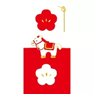 【日本Wa-Life】美濃和紙金箔紅包袋(2枚入) ‧ 梅花馬