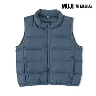 【MUJI 無印良品】幼兒可水洗鋪棉撥水加工背心 80 藍色