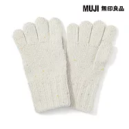 【MUJI 無印良品】兒童再生聚酯纖維混伸縮手套 FREE 粉米