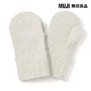 【MUJI 無印良品】幼兒再生聚酯纖維混伸縮二指手套 FREE 粉米