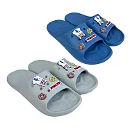 【Kusuguru Japan】日本眼鏡貓 洞洞鞋 輕量防水雲朵厚底拖鞋 附鞋扣-NEKOMARUKE貓丸款 -灰色M號