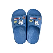 【Kusuguru Japan】日本眼鏡貓 洞洞鞋 輕量防水雲朵厚底拖鞋 附鞋扣-NEKOMARUKE貓丸款 -藍色L號