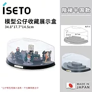 【日本ISETO】日本製模型公仔收藏展示盒 -階梯半圓款